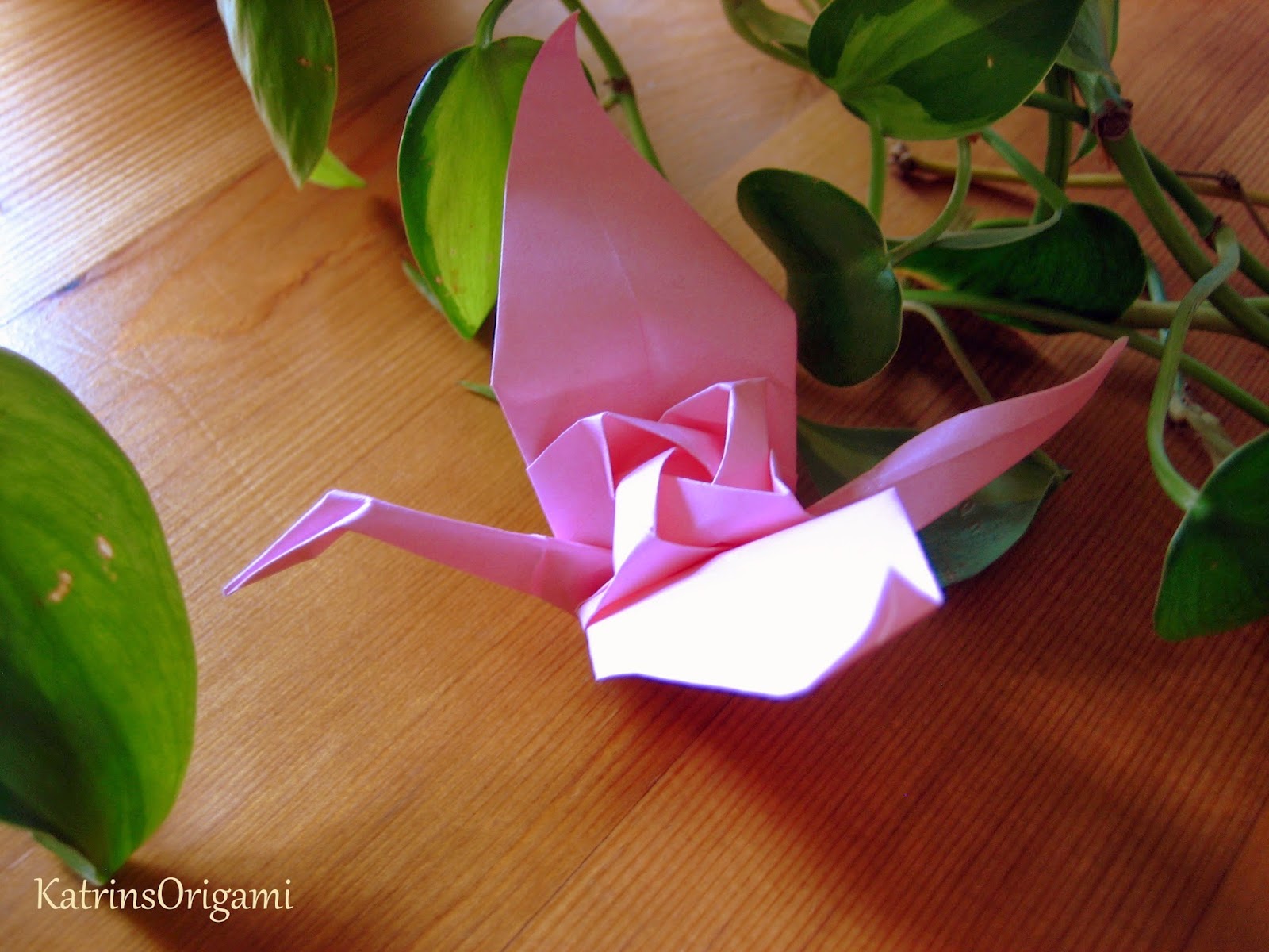 Origami die Kunst des Papierfaltens Tsuru Rose