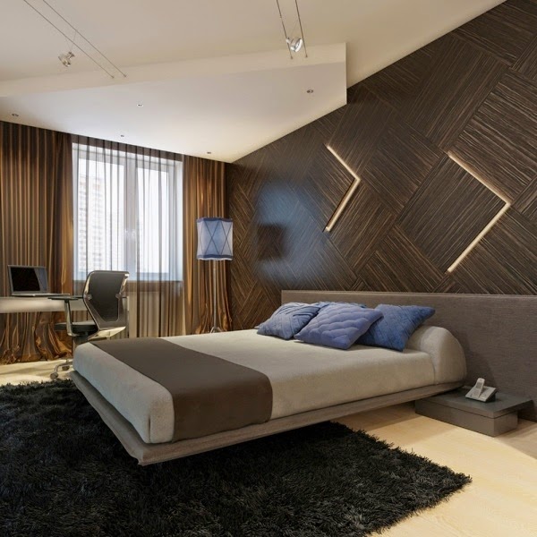 Beautiful wooden wall panels as an elegant accent wall