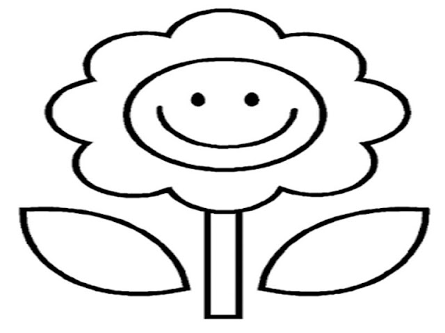 contoh gambar mewarnai bunga matahari untuk anak paud