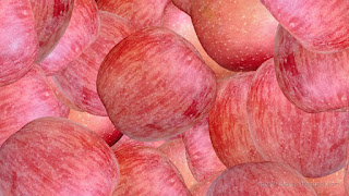 Fresh Red Apple Stacked Into Pattern Texture Background