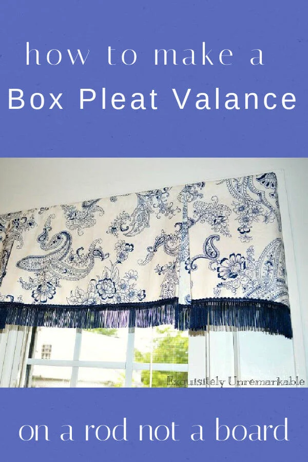 How To Make A Box Pleat Valance 