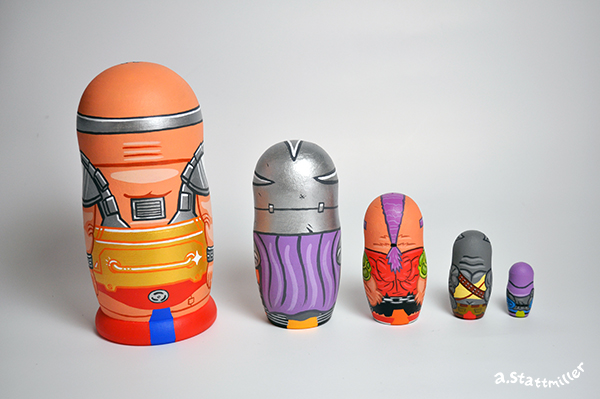 ninja nesting dolls