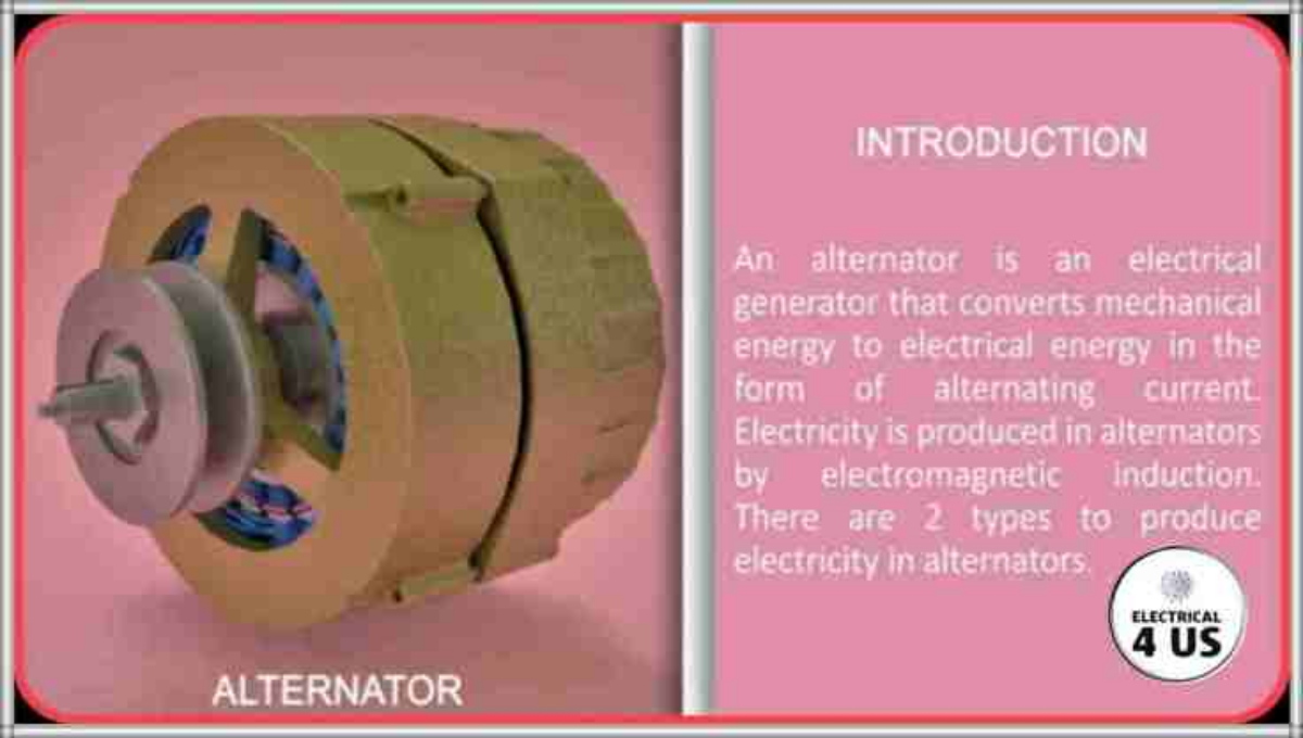 Alternator Working Principle