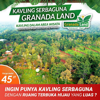 Di tanah kavling Granada Land anda akan memiliki kavling serbaguna dengan ruang terbuka hijau yang luas