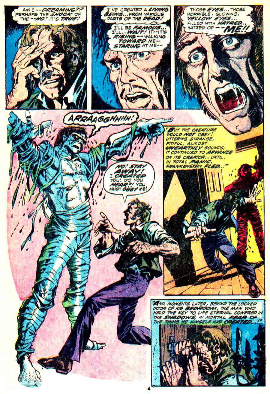 Frankenstein v2 #1 marvel comic book page art by Mike Ploog