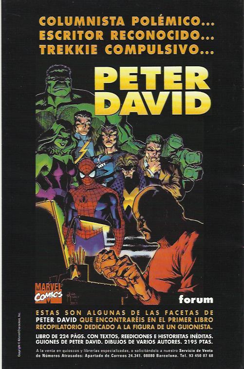 EL RINCON DEL TARADETE Peter David / Cómics Forum