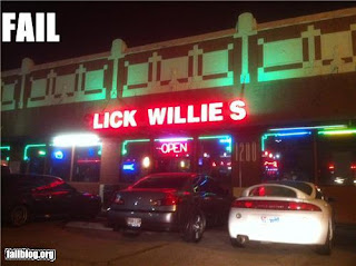 lick willies, neon motel sign
