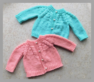 Marianna's Lazy Daisy Days: All-in-One Baby Cardigan with Button Front
