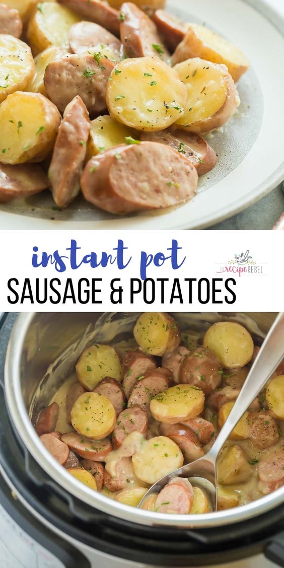 Creamy Sausage and Potatoes Instant Pot or Skillet Instant PotPotato