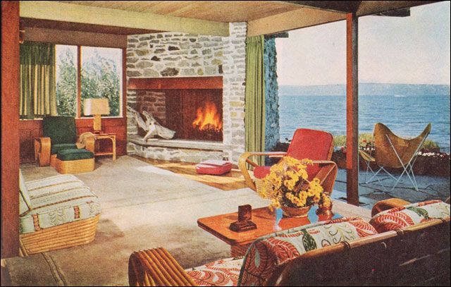 american 1950s living room
