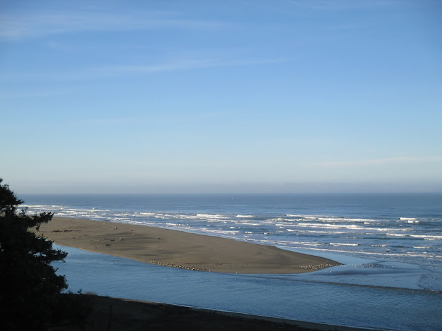 Mouth of the Mad river as it enters the Pacific Ocean, McKinleyville, CA
