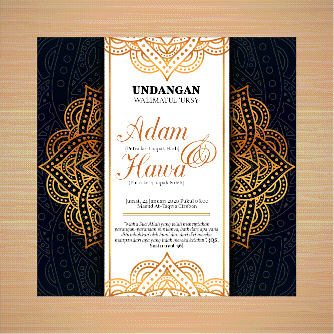 Contoh Undangan Pernikahan Islami Sederhana Terbaru Brainodysseygame