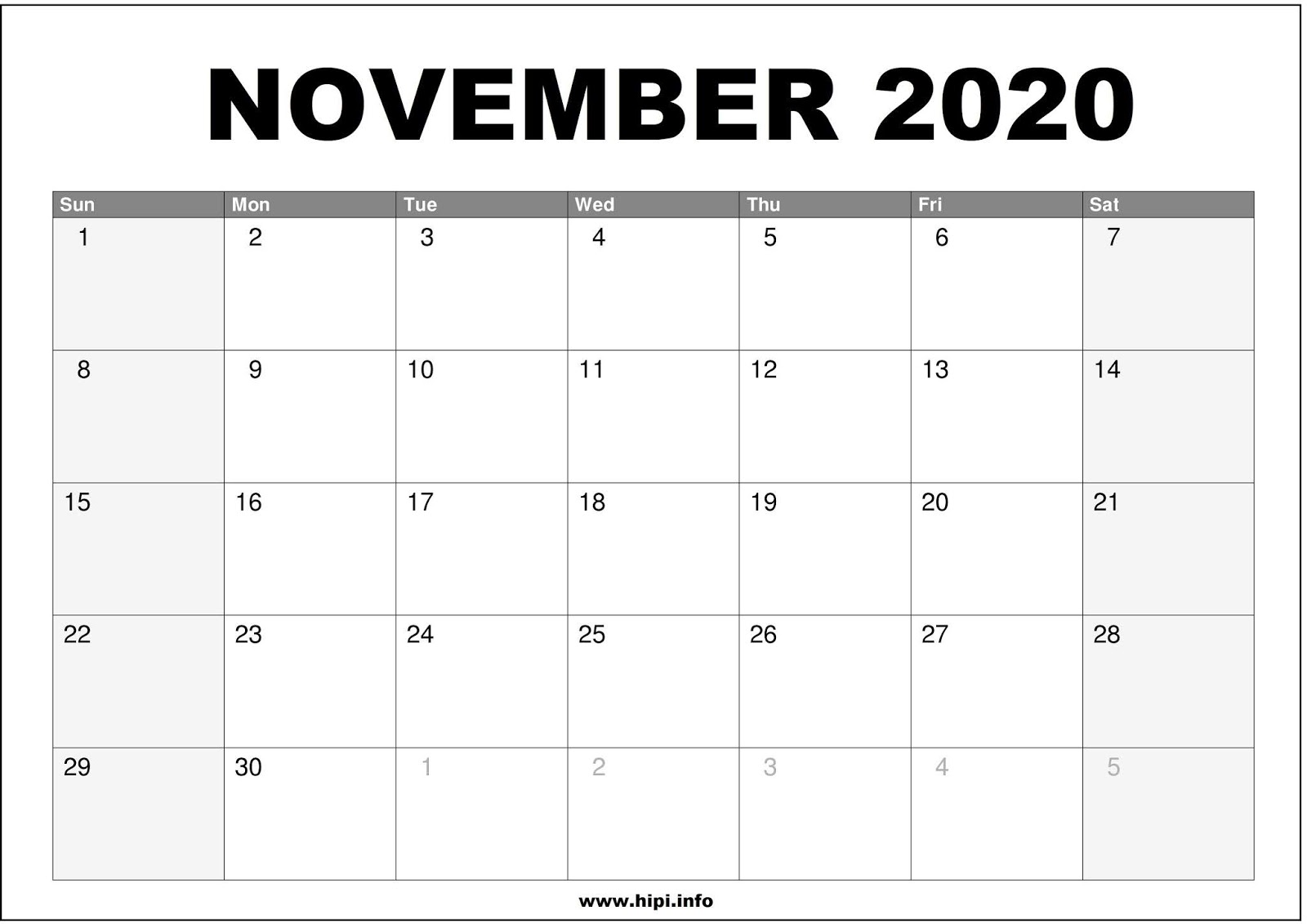 calendars printable twitter headers facebook covers calendar print november 2020