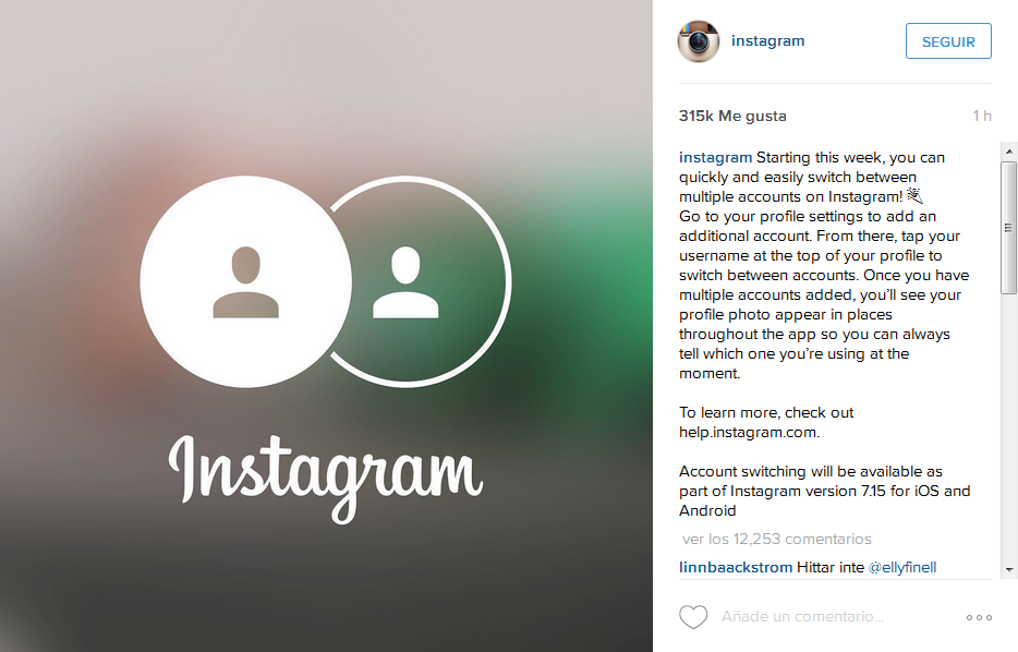 Cómo agregar varias cuentas en Instagram Curioseando