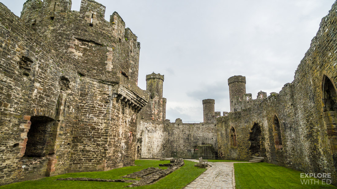 Inside Conwy Castle in Wales