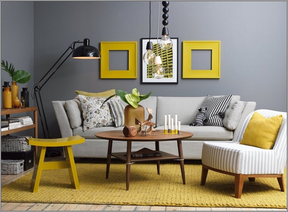 Concevez votre maison en jaune et gris! Décor de Maison