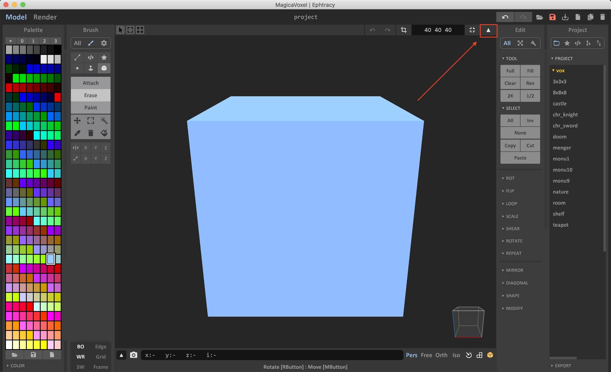 magicavoxel import mesh magicavoxel import mesh