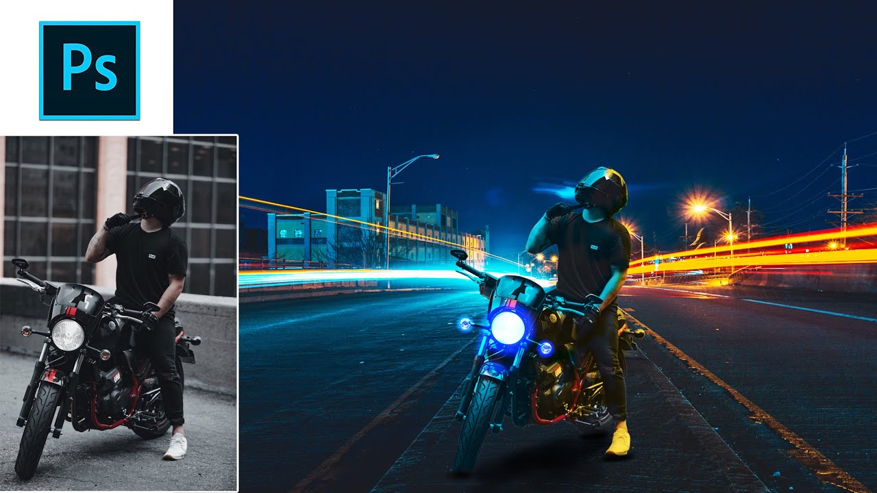 Bike Lover Night Dual Lighting Photo Editing Background | Educative Bikash  : Everything for Graphics Designing