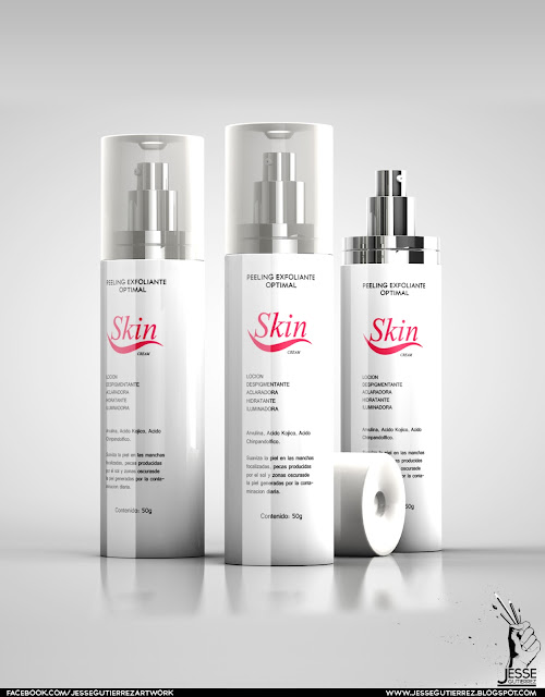 Jesse gutierrez art, Skin Cream Product Visualization, visualizacion de producto, 3d, peru, render,artista peruano 3d diseño 3d