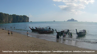 Ao Nang Beach - longtail boats on Ao Nang Beach