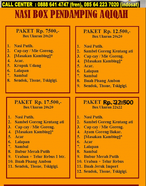 Rumah Jasa Aqiqah di Solo, Paket Catering Aqiqah Solo