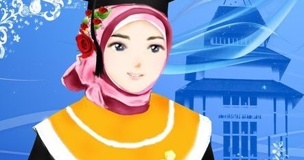 45+ Gambar Animasi Muslimah Wisuda