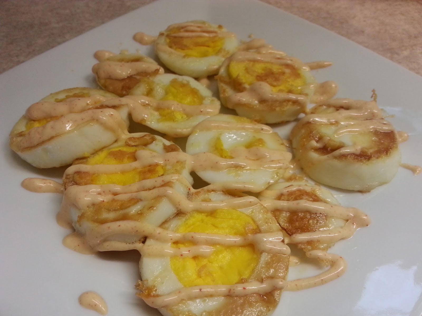 Eating for Teal: Egg Fast Recipe - Fried Boiled Eggs with Yum Yum Sauce