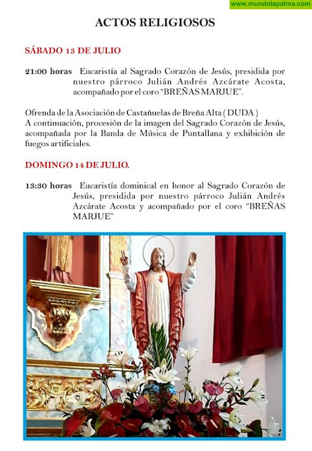 Fiesta del Sagrado Corazón de Jesús en Tenagua 2019 - Programa