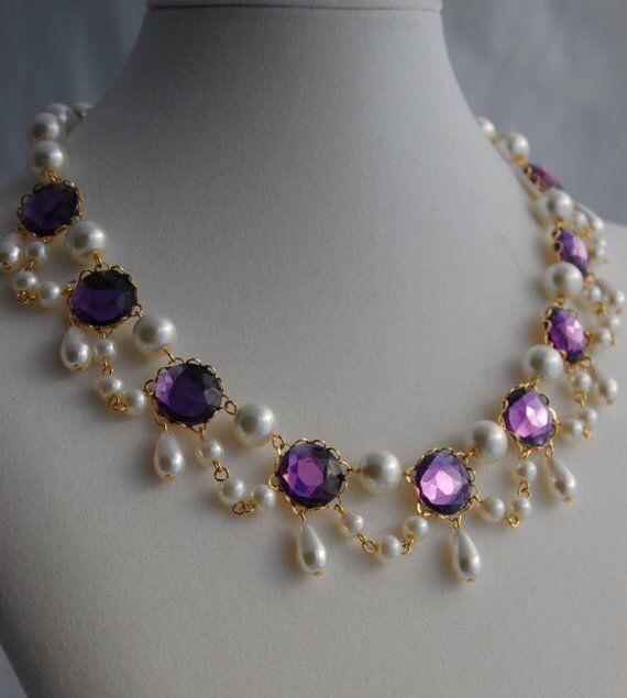 Pearls and Amethyst Necklaces