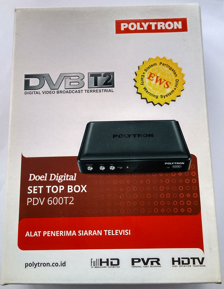 Set Top Box Polytron DVBT2 Produk Asli Indonesia dengan Garansi Resmi 1 tahun Spesialis Set