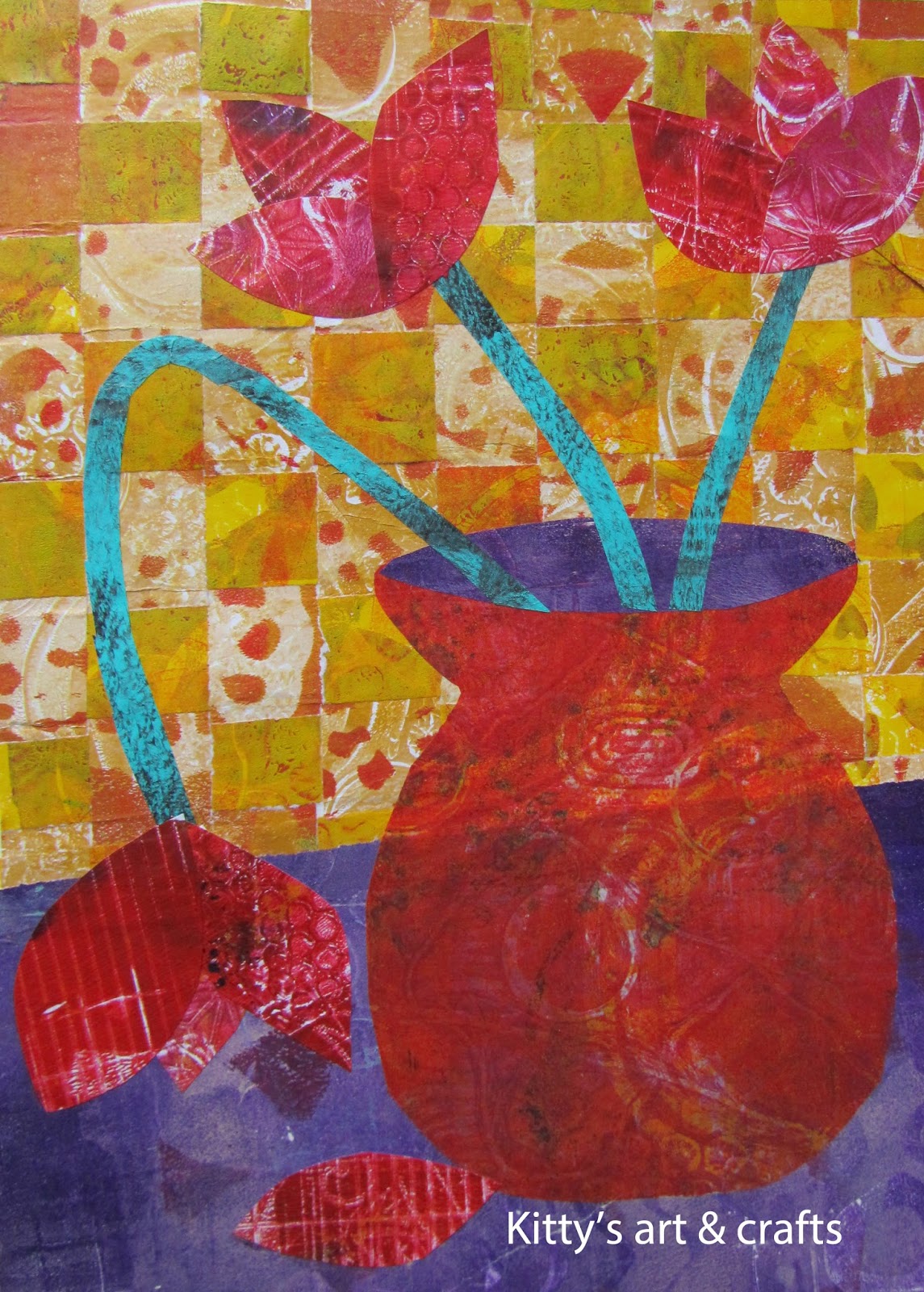 Kittys art and crafts What to do with all these gelli prints?