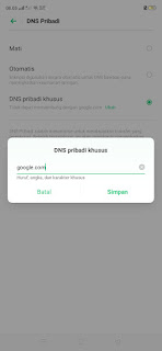 Setting DNS Android yang menggunakan GSM