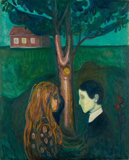 Edvard Munch, "Eye in Eye", 1899-1900 | arte pintura, artwork | art selecta Edvard Munch, "Eye in Eye", 1899-1900 | imagenes obras de arte tristes, bellas, pinturas, cuadros, art pictures inspiration, cool stuff.