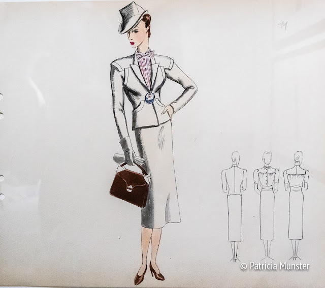 Sketch by Elsa Schiaparelli - Femmes Fatales in Gemeentemuseum Den Haag