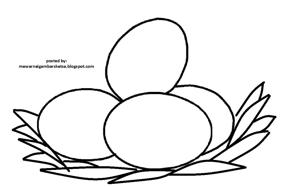 Mewarnai Gambar: Mewarnai Gambar Telur
