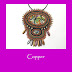 Copper - a mixed media bead embroidered pendant
