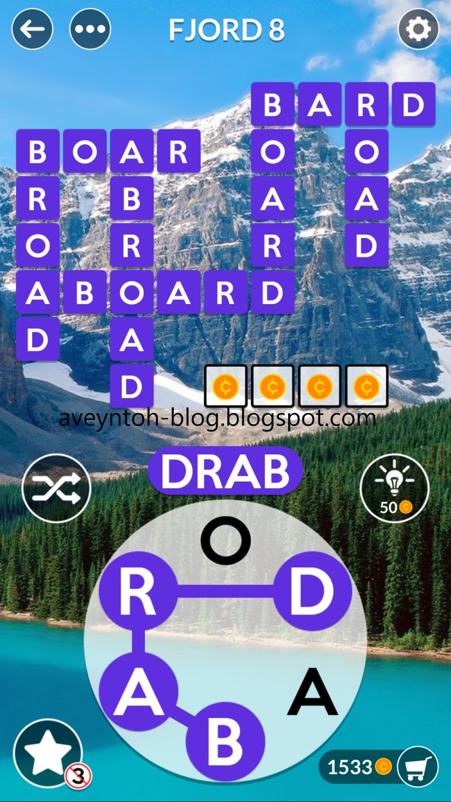 Aveyn's Blog Wordscapes Answers MOUNTAIN FJORD
