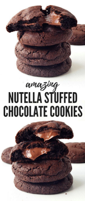 Nutella Stuffed Chocolate Cookies Nutella Stuffed Chocolate Cookies