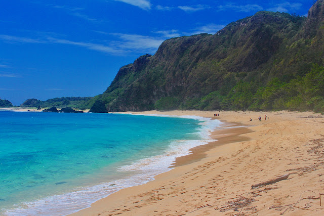 The long stretch of Cibang Cove in Calayan Island