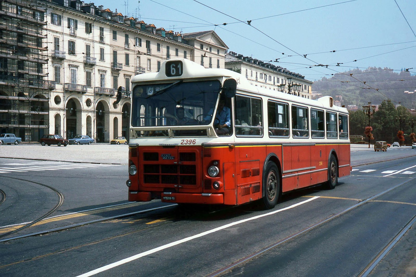 transpress nz Fiat bus in Turin, Italy, 1978