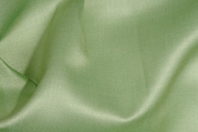 Spinach Green Cotton Silk Fabric