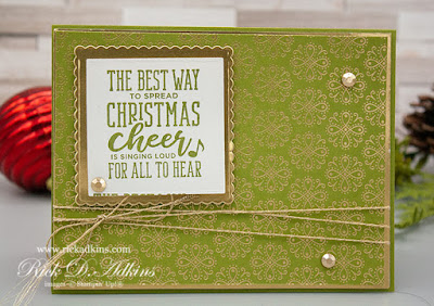 Learn more about my use of unexpected designer series paper choice on my Christmas Means More Card that will surely spread some Christmas Cheer!