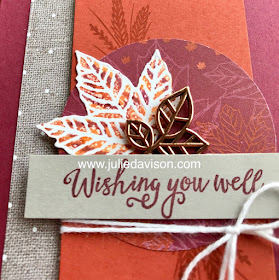 Stampin' Up! Gathered Leaves ~ Come to Gather Suite ~ Tie Dye Leaves ~ www.juliedavison.com