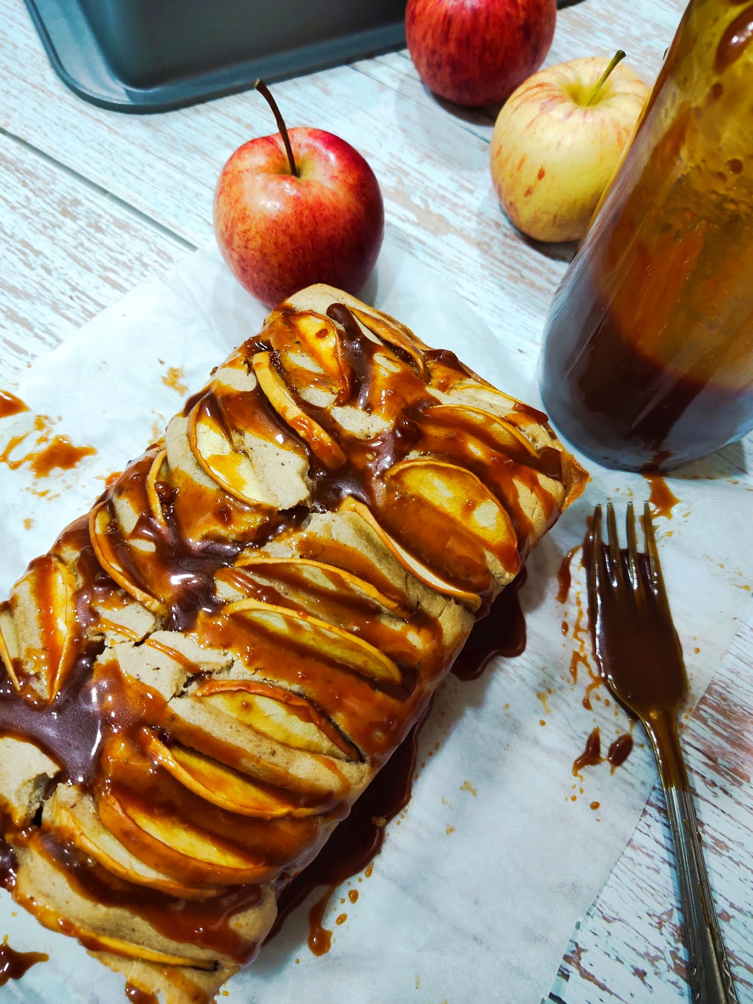 sarguna's fantabulous kitchen Peanut Butter Apple Caramel Loaf