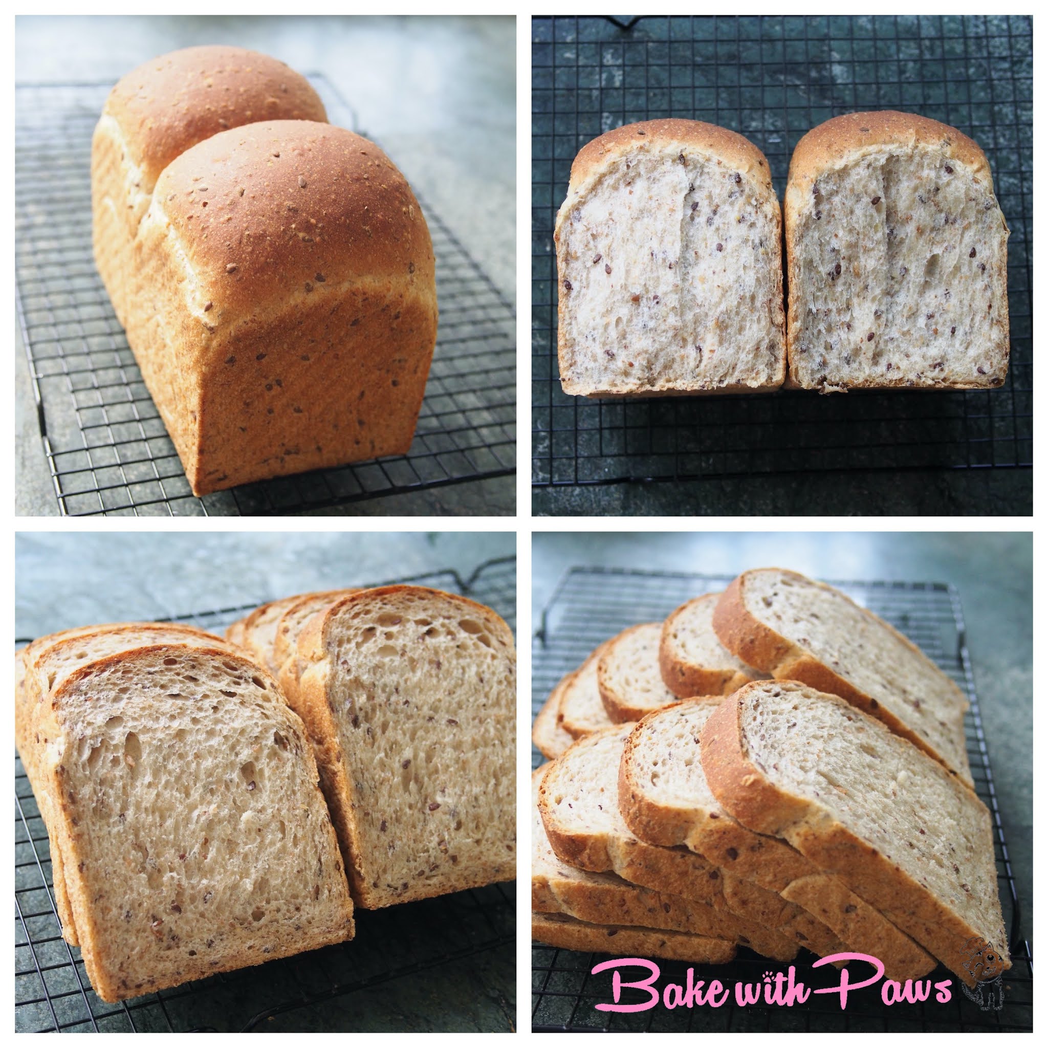 Soaked Multigrain Soft Sourdough Bread BAKE WITH PAWS