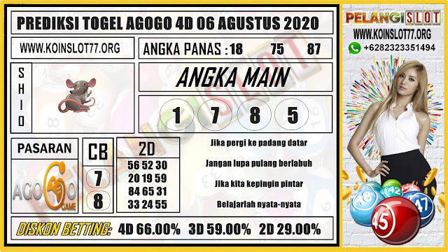 PREDIKSI TOGEL AGOGO 4D 06 AGUSTUS 2020 PELANGI SLOT