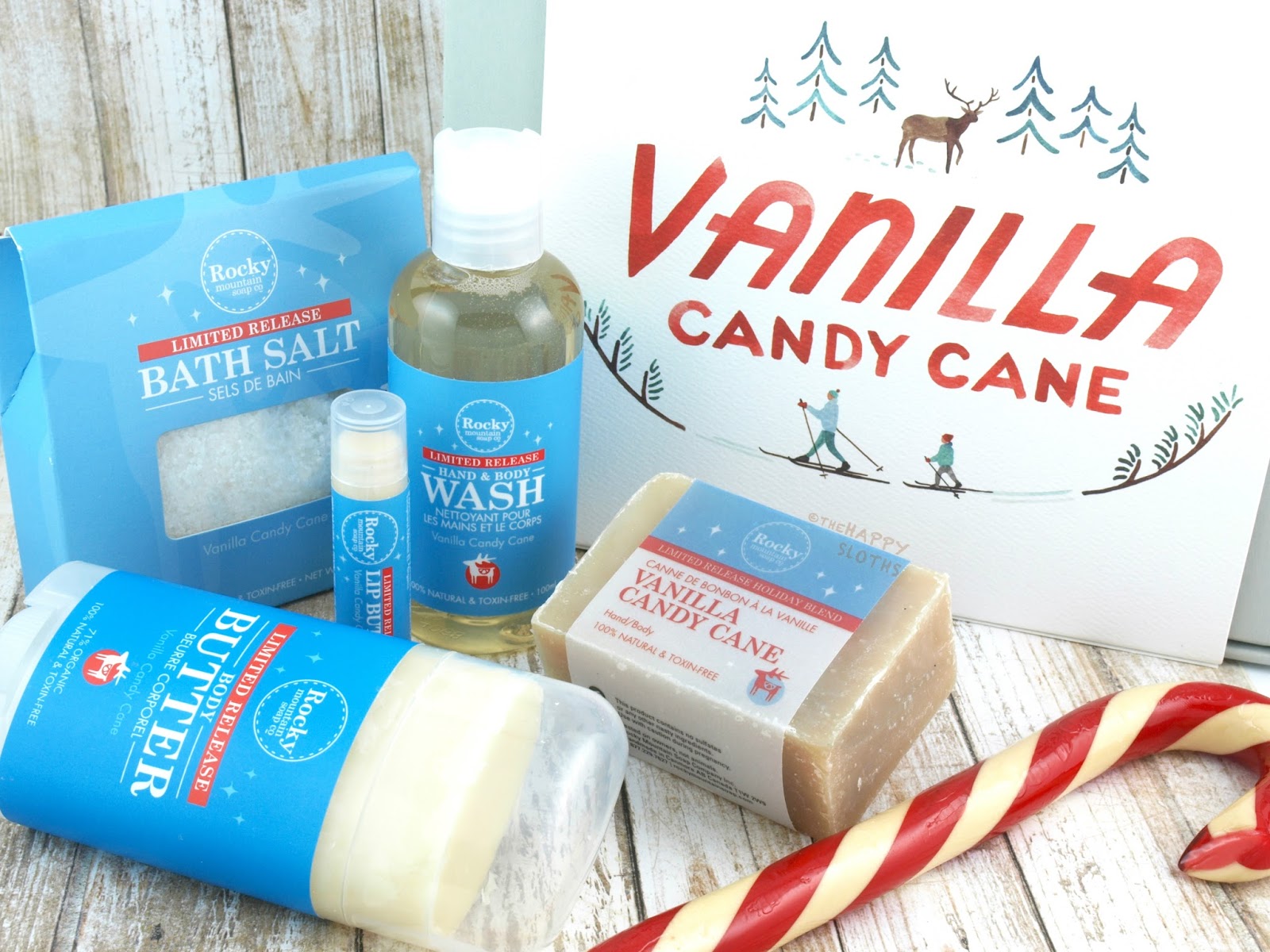 Rocky Mountain Soap Co Holiday 2016 Vanilla Candy Cane Gift Set The