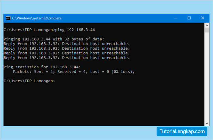 tutorialengkap, Cara Ping Ke Banyak Banyak Komputer Sekaligus Untuk Menguji Koneksi Jaringan