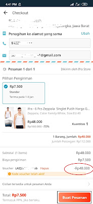 voucher lazada dari aplikasi Jag Android