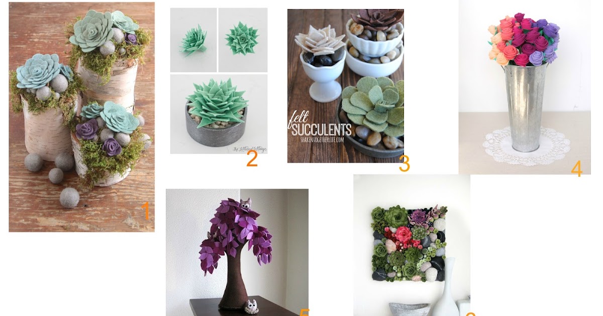 Piante di feltro fai da te per decorare la casa con piante e fiori che non muoiono mai Piante di feltro fai da te per decorare la casa con piante e fiori che non muoiono mai